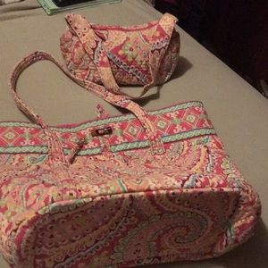 Vera Bradley oversized bag w/matching handbag